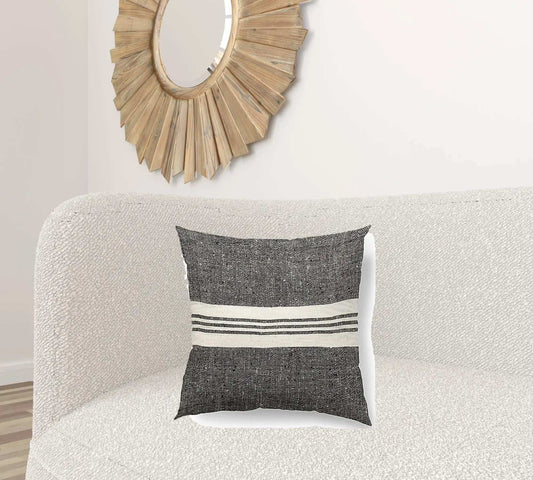 Black And White Stonewash Throw Pillow Cover - Homeroots - Flyclothing LLC