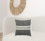 Black And White Stonewash Throw Pillow Cover - Homeroots