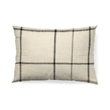 Black And Beige Plaid Lumbar Accent Pillow Cover - Homeroots