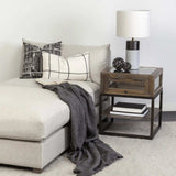 Black And Beige Plaid Lumbar Accent Pillow Cover - Homeroots - Flyclothing LLC