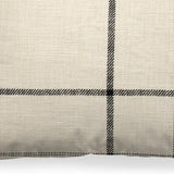 Black And Beige Plaid Lumbar Accent Pillow Cover - Homeroots