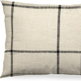 Black And Beige Plaid Lumbar Accent Pillow Cover - Homeroots