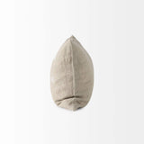 Canvas Beige And White Lumbar Accent Pillow Cover - Homeroots - Flyclothing LLC