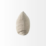 Canvas Beige And White Lumbar Accent Pillow Cover - Homeroots