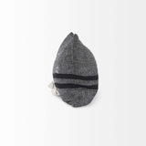 Dark Gray Detailed Lumbar Throw Pillow Cover - Homeroots - Flyclothing LLC