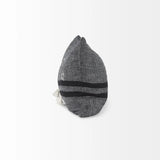Dark Gray Detailed Lumbar Throw Pillow Cover - Homeroots