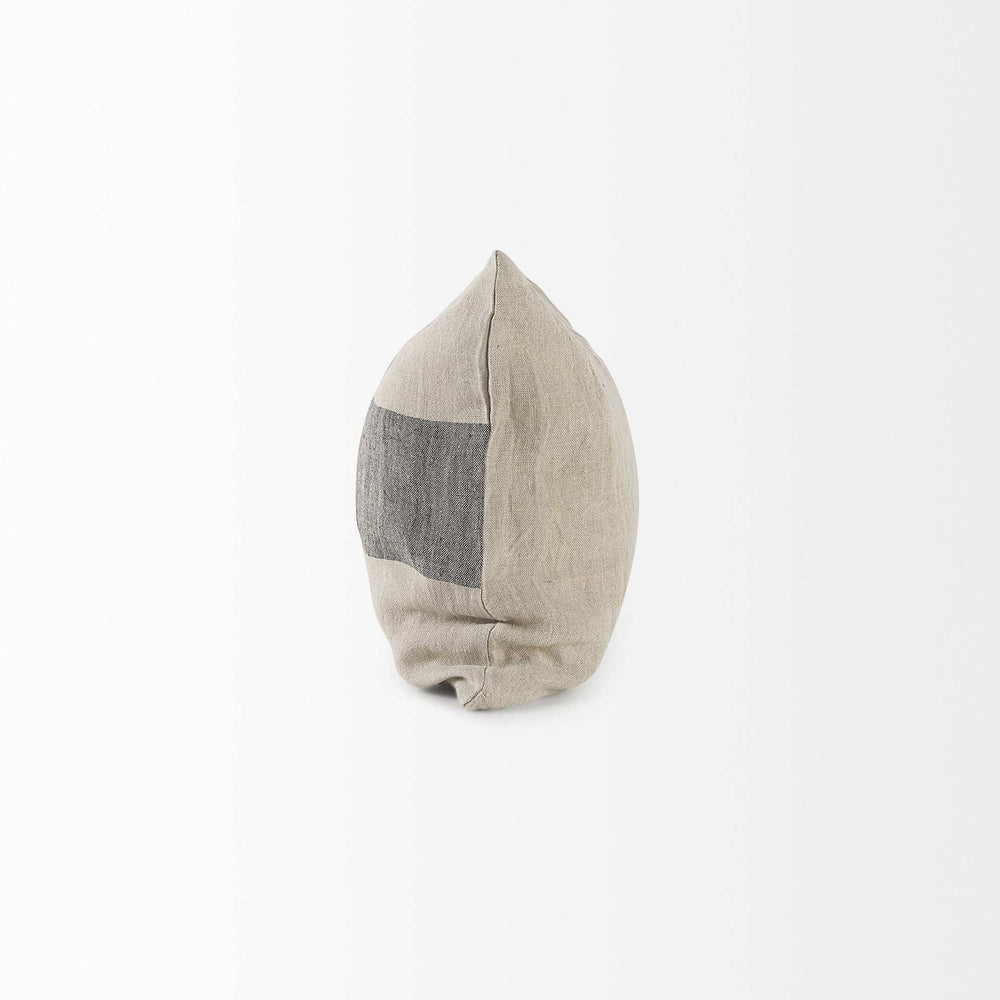 Beige And Black Plaid Pattern Lumbar Throw Pillow Cover - Homeroots - Flyclothing LLC