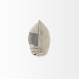 Beige And Black Plaid Pattern Lumbar Throw Pillow Cover - Homeroots
