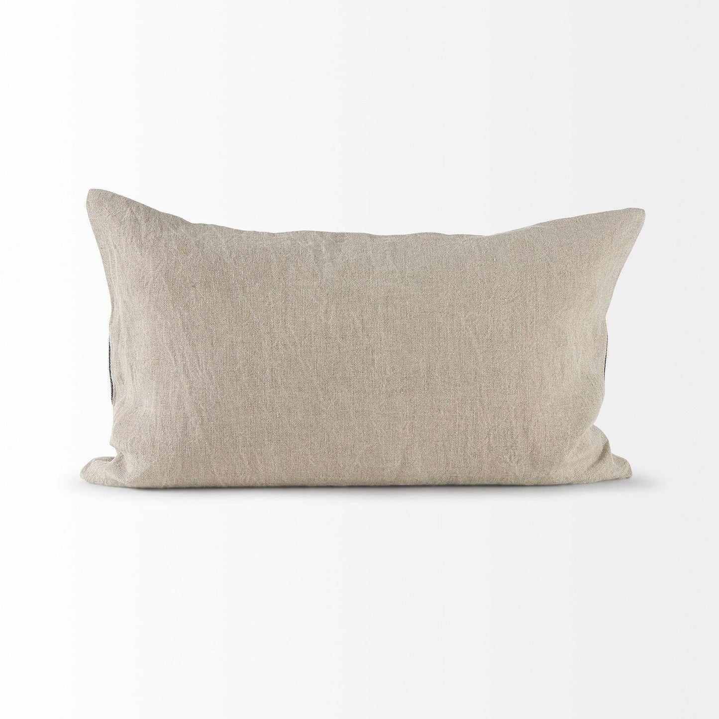 Beige And Black Plaid Pattern Lumbar Throw Pillow Cover - Homeroots - Flyclothing LLC