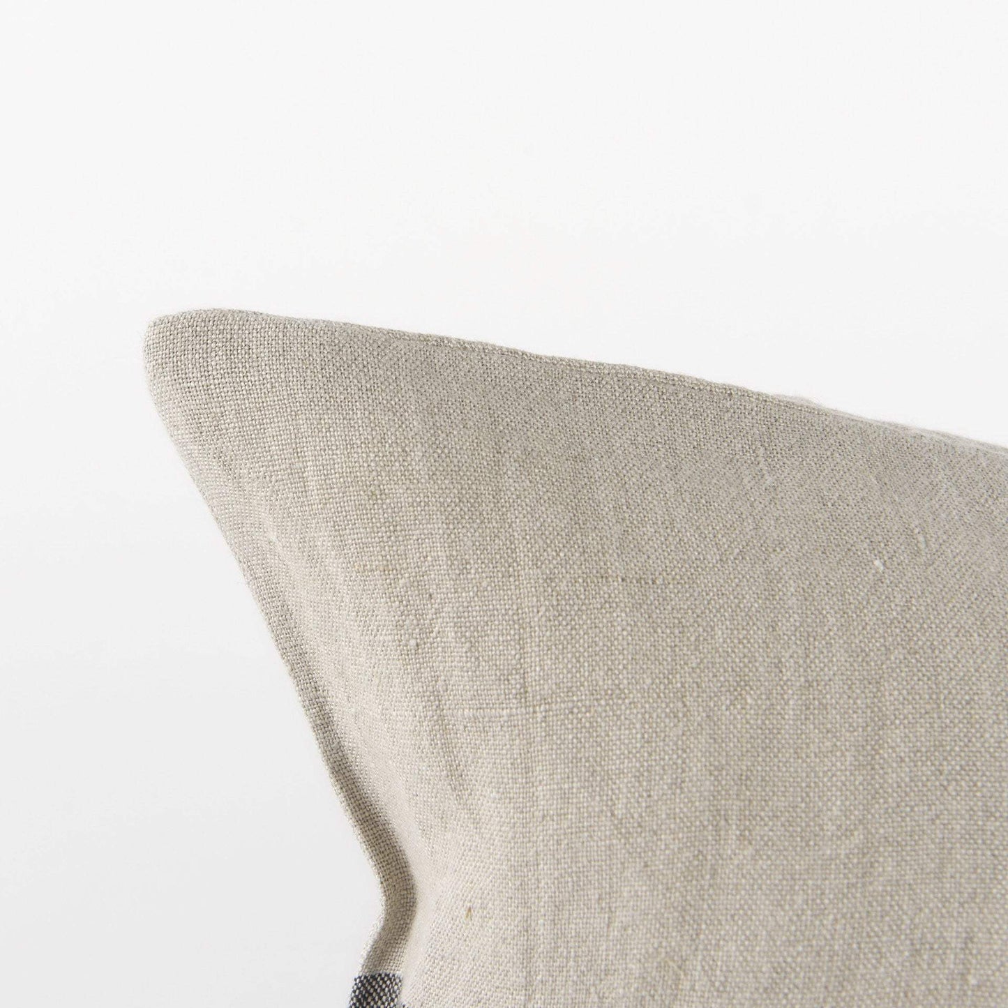 Beige And Black Plaid Pattern Lumbar Throw Pillow Cover - Homeroots - Flyclothing LLC