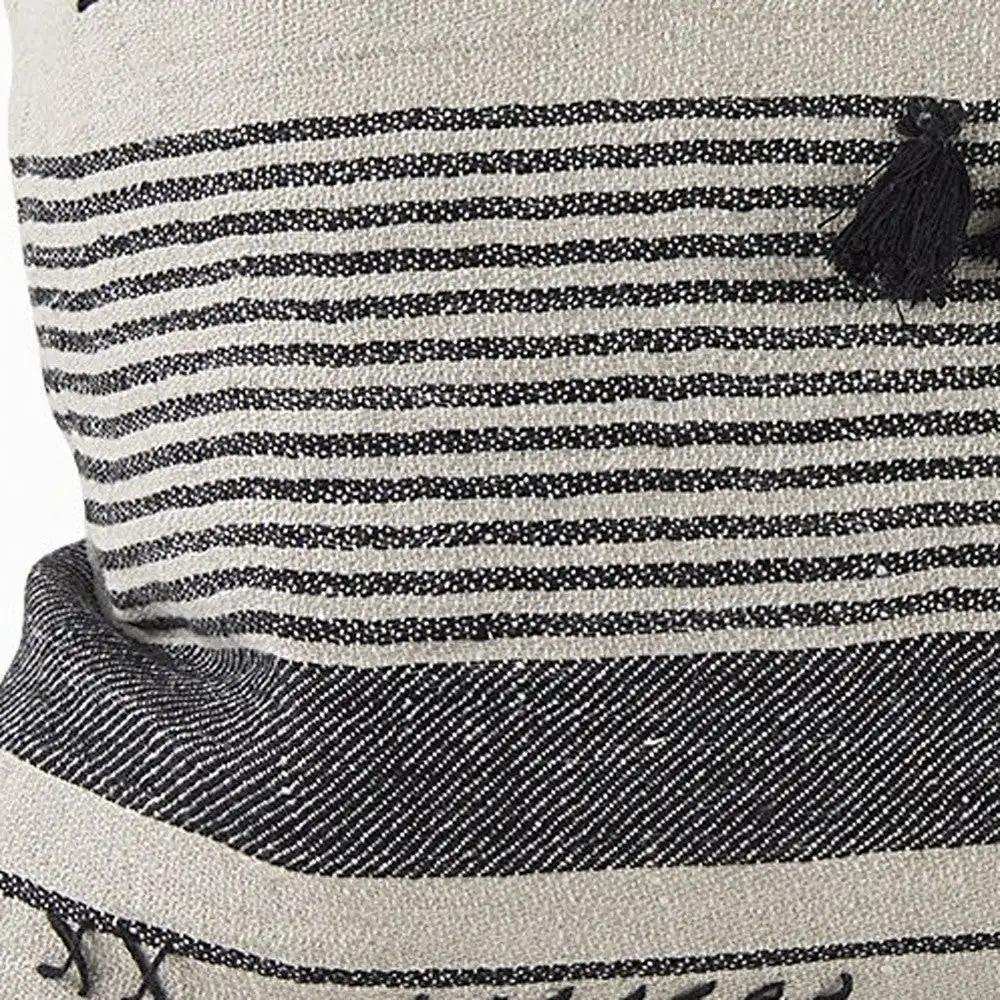 Light Gray Detailed Lumbar Throw Pillow Cover - Homeroots - Flyclothing LLC