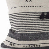 Light Gray Detailed Lumbar Throw Pillow Cover - Homeroots - Flyclothing LLC