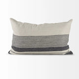 Light Gray Detailed Lumbar Throw Pillow Cover - Homeroots