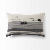 Light Gray Detailed Lumbar Throw Pillow Cover - Homeroots - Flyclothing LLC