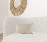Beige And Gold Striped Lumbar Pillow Cover - Homeroots