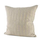 Beige And Gold Striped Pillow Cover - Homeroots