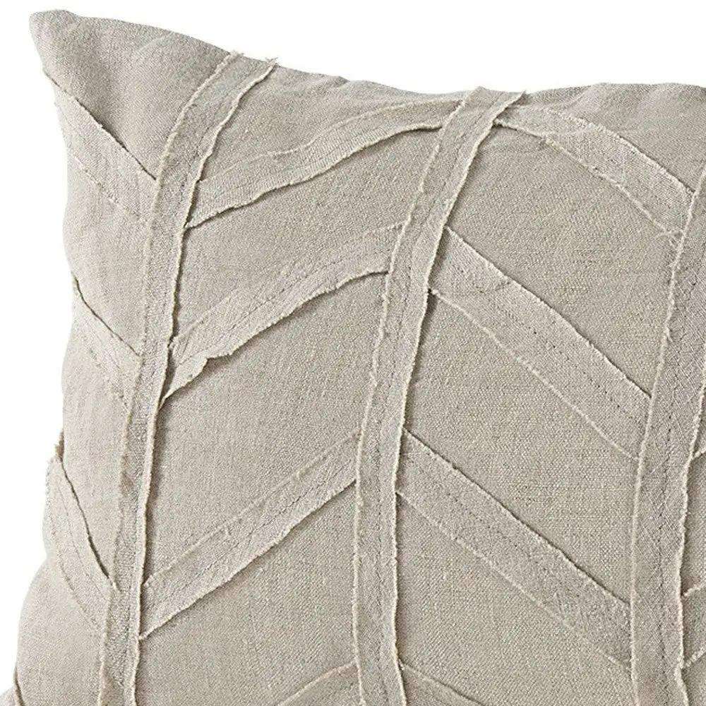 Light Gray Chevron Textured Lumbar Pillow Cover - Homeroots - Flyclothing LLC