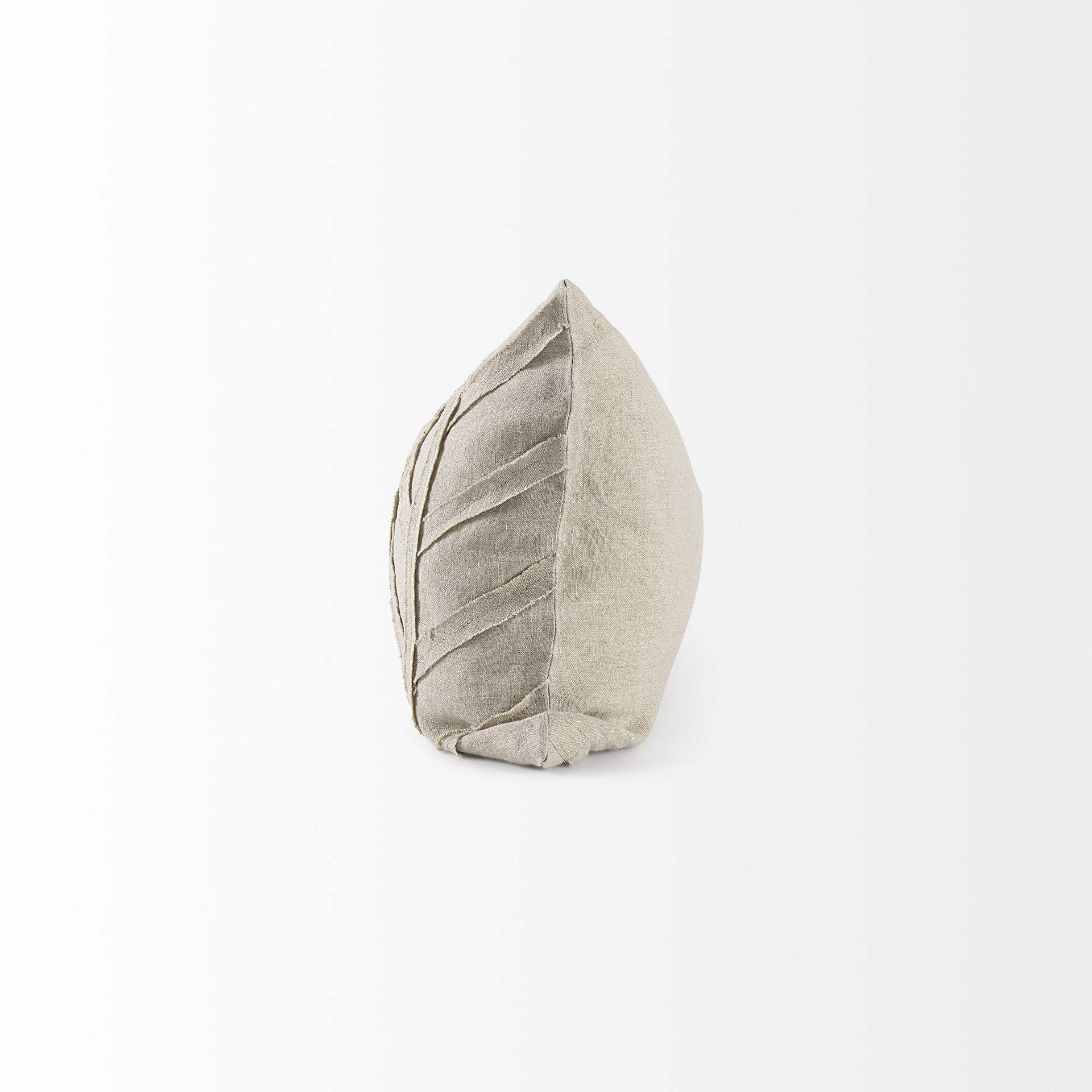 Light Gray Chevron Textured Lumbar Pillow Cover - Homeroots - Flyclothing LLC