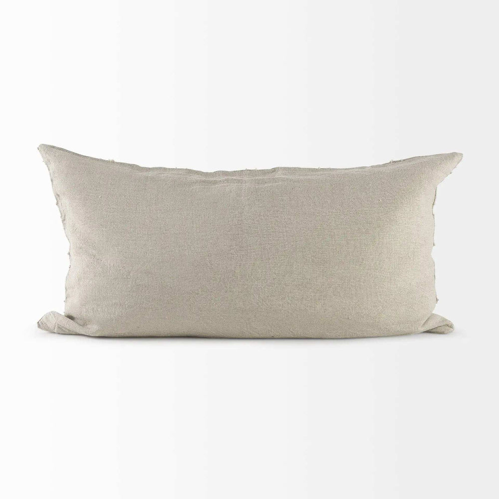 Light Gray Chevron Textured Lumbar Pillow Cover - Homeroots - Flyclothing LLC