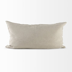 Light Gray Chevron Textured Lumbar Pillow Cover