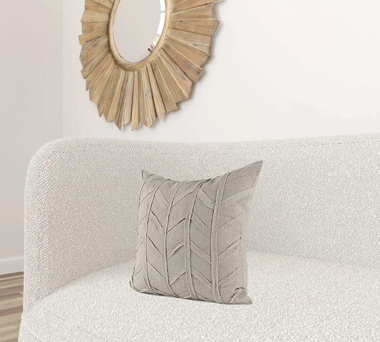 Light Gray Chevron Textured Pillow Cover - Homeroots - Flyclothing LLC