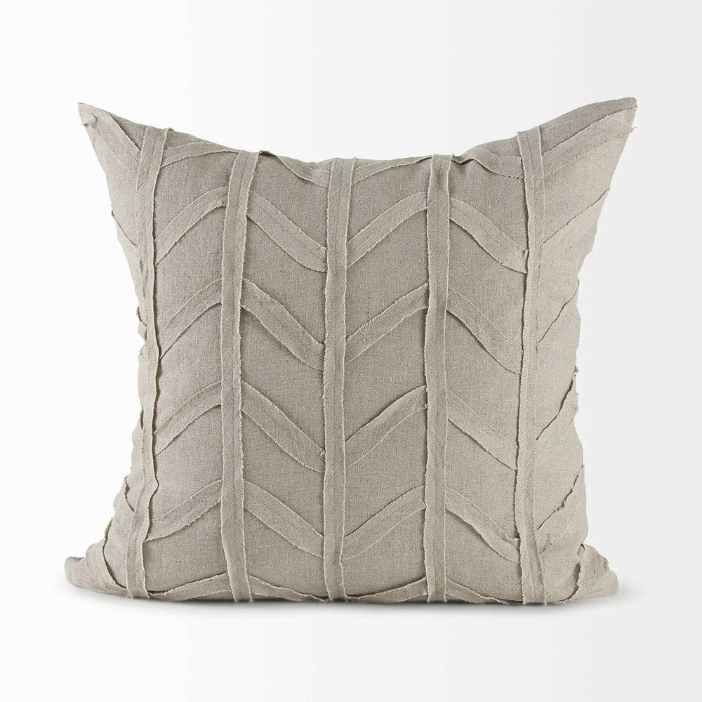 Light Gray Chevron Textured Pillow Cover - Homeroots - Flyclothing LLC