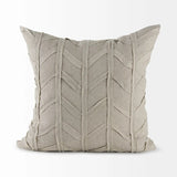 Light Gray Chevron Textured Pillow Cover - Homeroots
