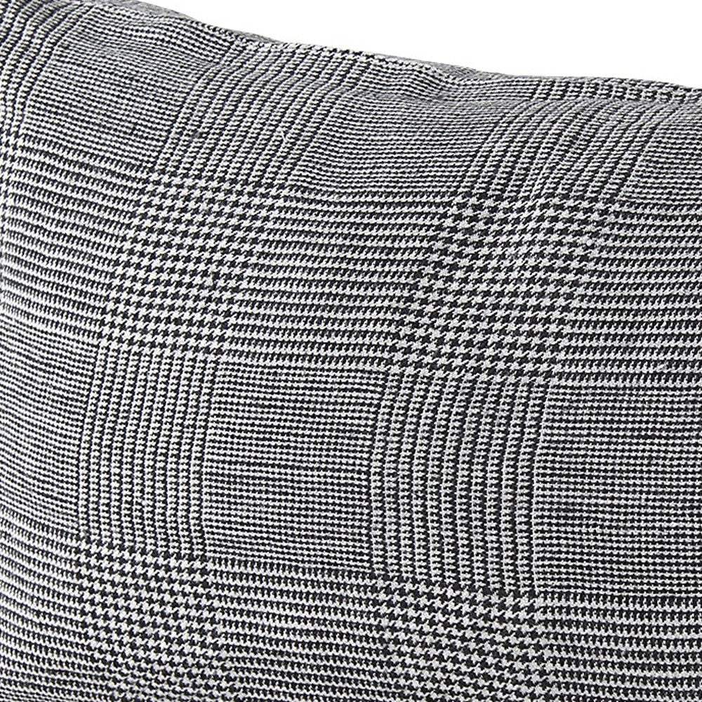 White And Black Pattern Lumbar Throw Pillow Cover - Homeroots - Flyclothing LLC
