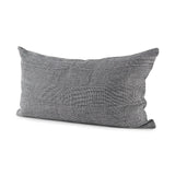 White And Black Pattern Lumbar Throw Pillow Cover - Homeroots