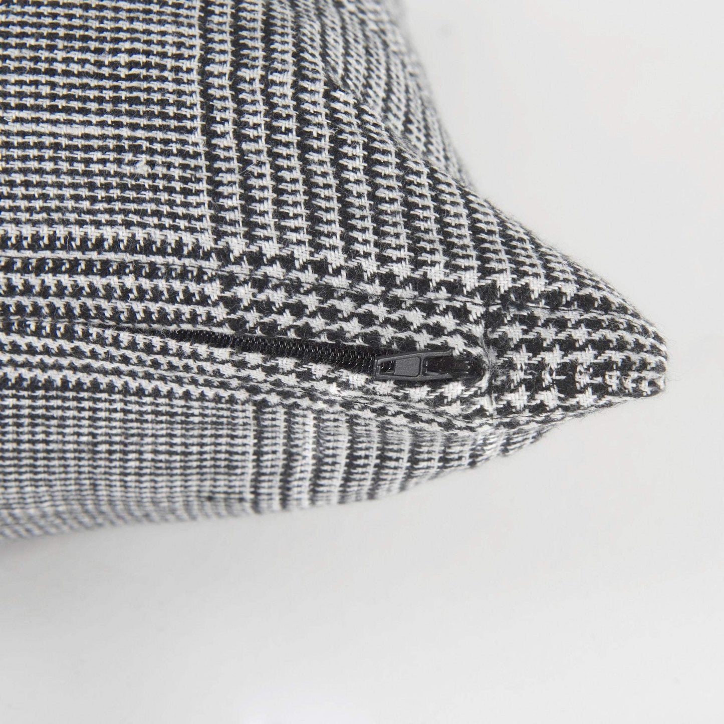 White And Black Pattern Lumbar Throw Pillow Cover - Homeroots - Flyclothing LLC
