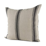 Beige And Black Striped Pillow Cover - Homeroots