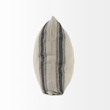 Beige And Black Striped Pillow Cover - Homeroots