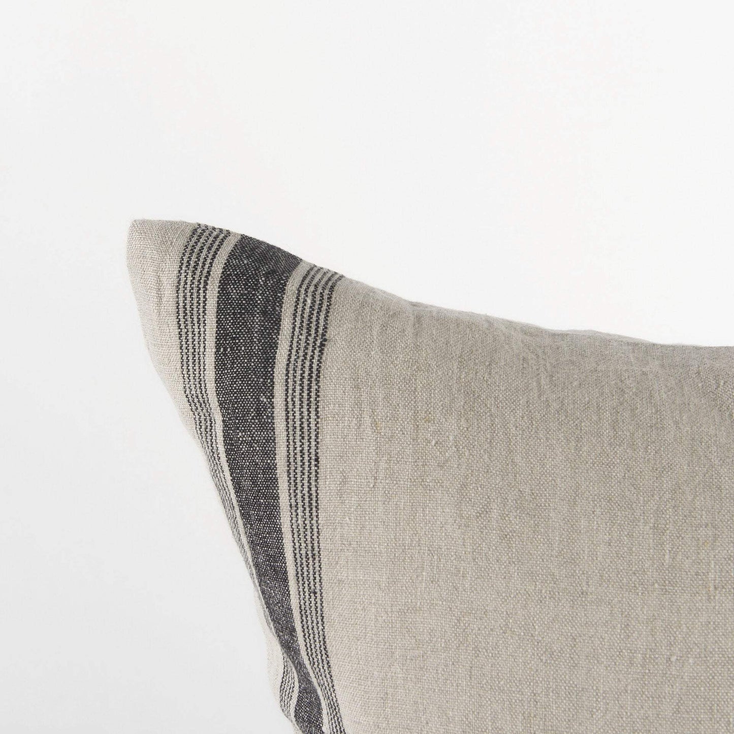 Beige And Black Striped Pillow Cover - Homeroots - Flyclothing LLC