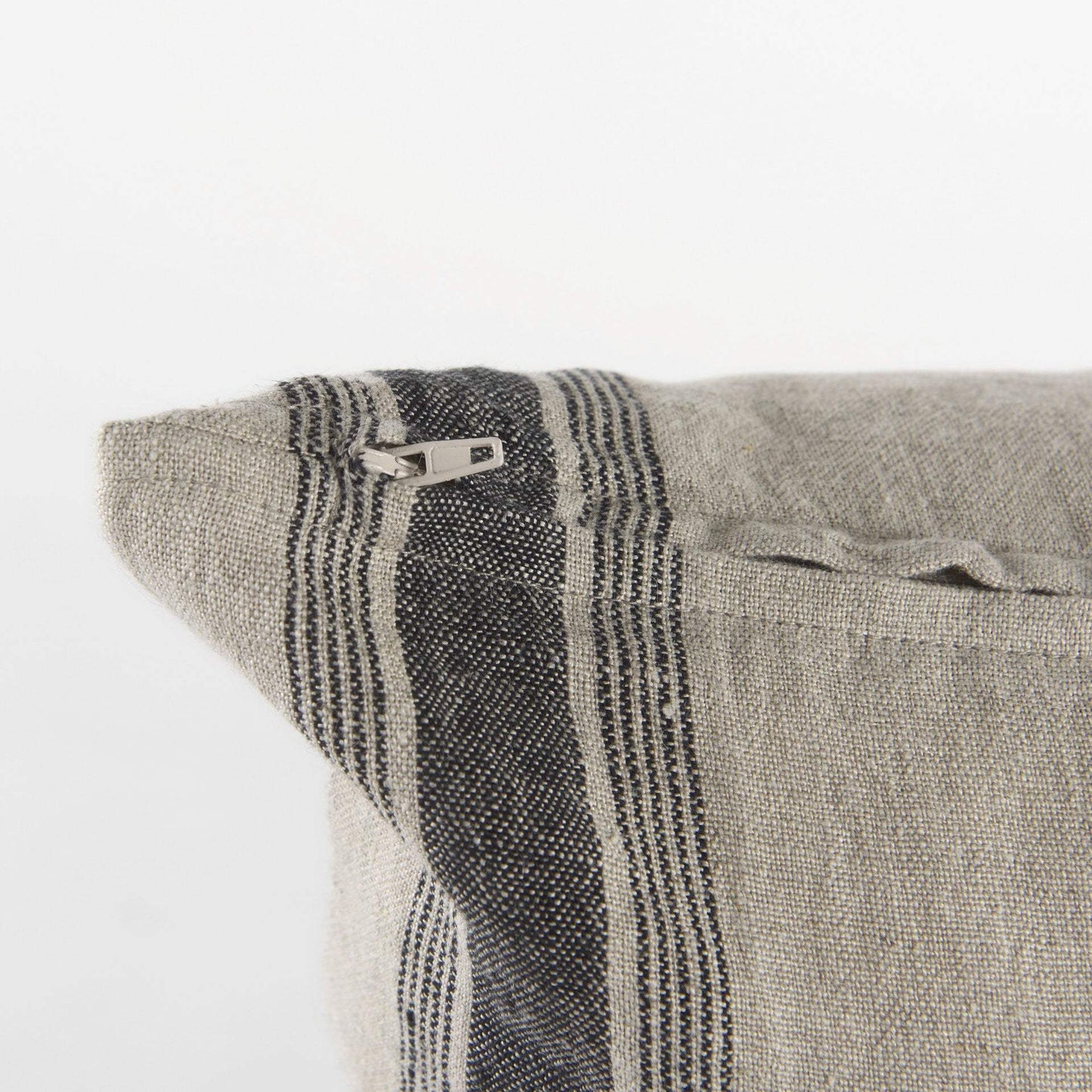 Beige And Black Striped Pillow Cover - Homeroots - Flyclothing LLC