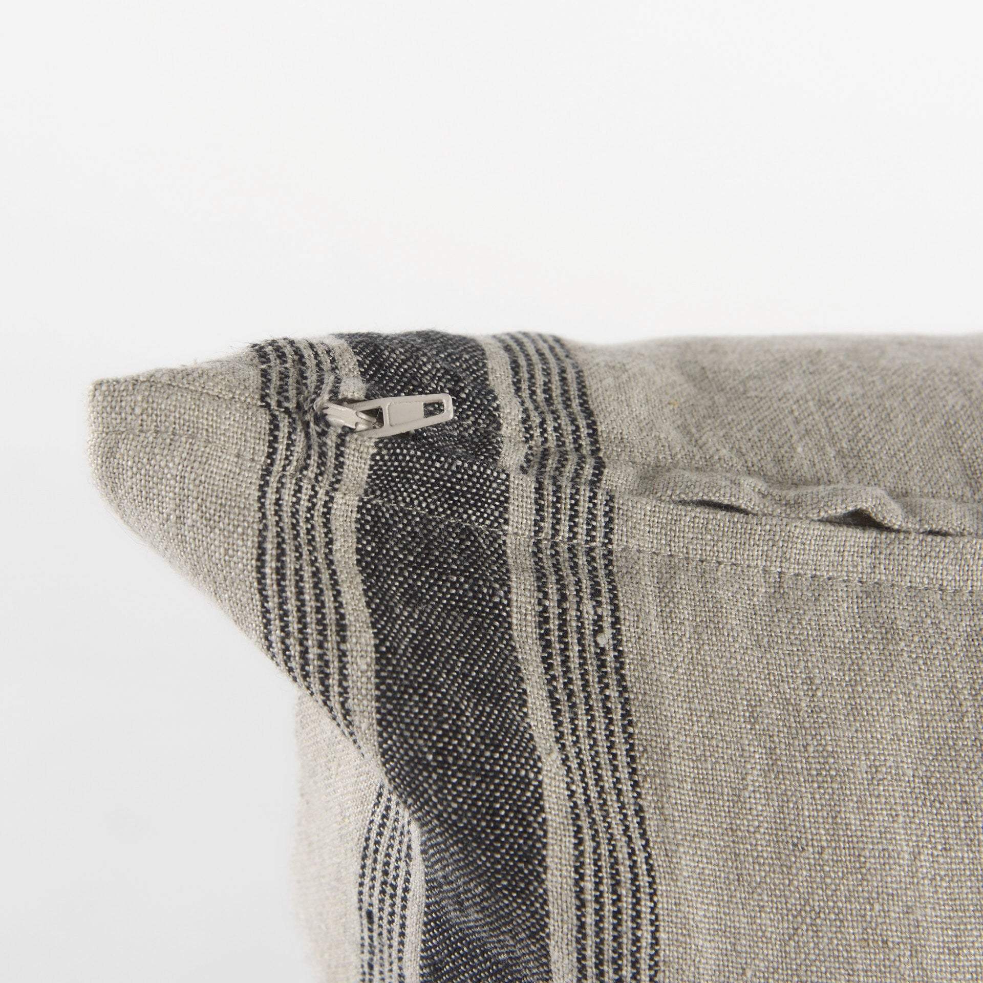 Beige And Black Striped Pillow Cover - Homeroots - Flyclothing LLC