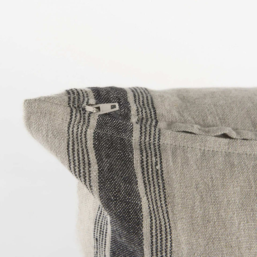 Beige And Black Striped Pillow Cover - Homeroots - Flyclothing LLC