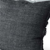 Dark Gray Fringed Throw Pillow Cover - Homeroots - Flyclothing LLC