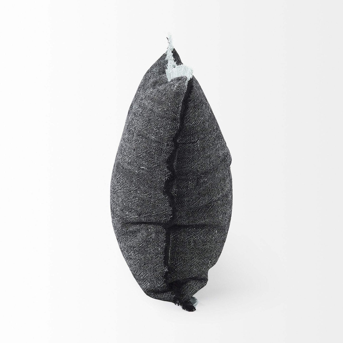 Dark Gray Fringed Throw Pillow Cover - Homeroots - Flyclothing LLC