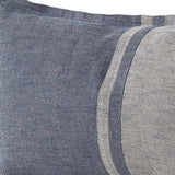 Gray And Blue Color Block Lumbar Pillow Cover - Homeroots - Flyclothing LLC