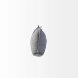 Gray And Blue Color Block Lumbar Pillow Cover - Homeroots