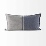 Gray And Blue Color Block Lumbar Pillow Cover - Homeroots - Flyclothing LLC
