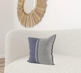 Gray And Blue Color Block Pillow Cover - Homeroots