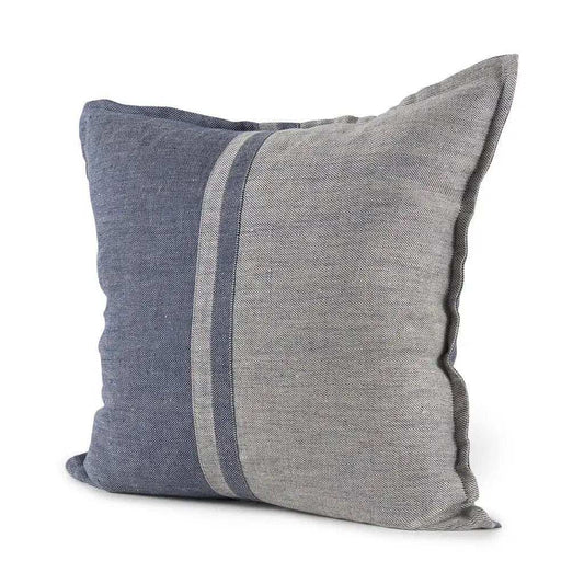 Gray And Blue Color Block Pillow Cover - Homeroots - Flyclothing LLC