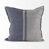Gray And Blue Color Block Pillow Cover - Homeroots