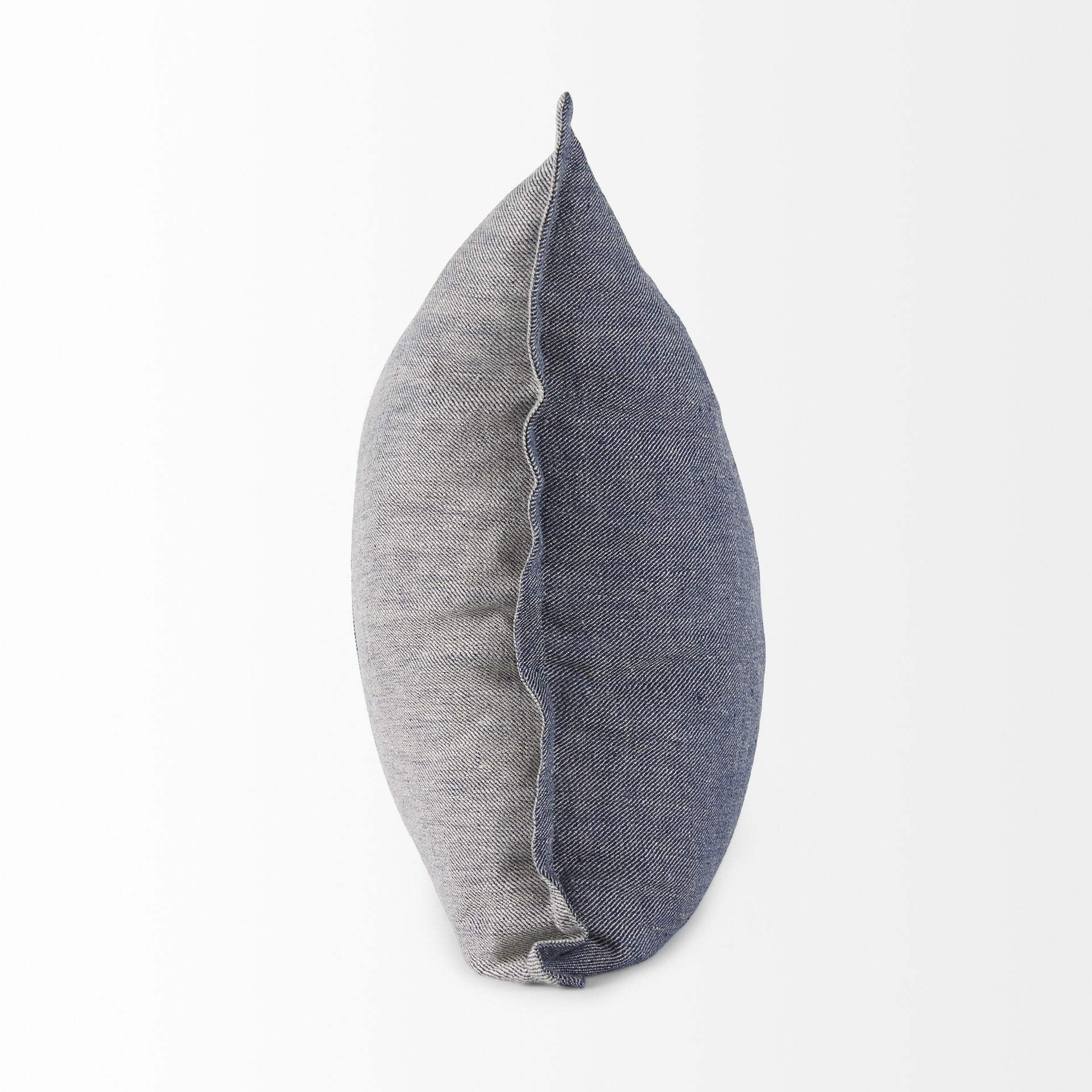 Gray And Blue Color Block Pillow Cover - Homeroots - Flyclothing LLC