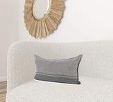Light And Dark Gray Lumbar Throw Pillow Cover - Homeroots - Flyclothing LLC