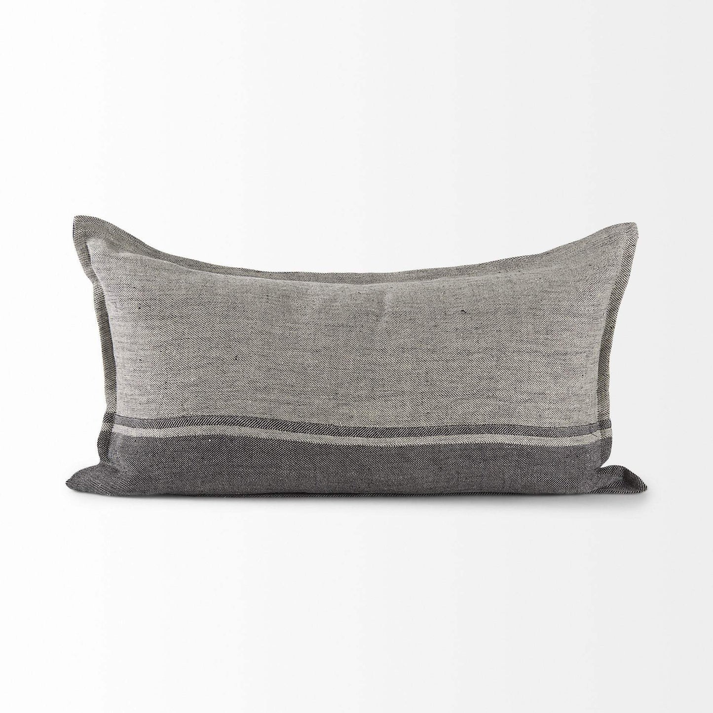 Light And Dark Gray Lumbar Throw Pillow Cover - Homeroots - Flyclothing LLC