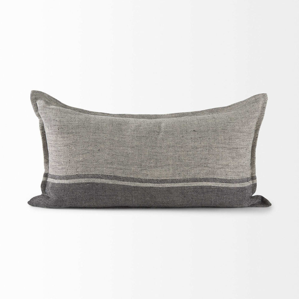 Light And Dark Gray Lumbar Throw Pillow Cover - Homeroots - Flyclothing LLC