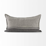 Light And Dark Gray Lumbar Throw Pillow Cover - Homeroots