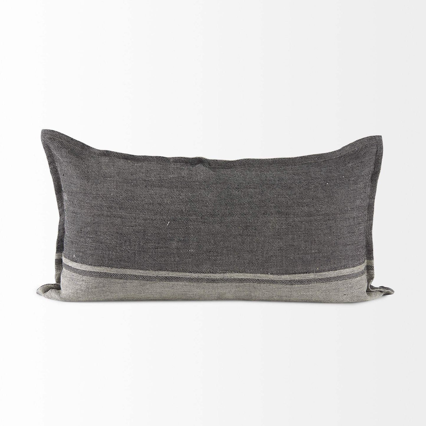 Light And Dark Gray Lumbar Throw Pillow Cover - Homeroots - Flyclothing LLC